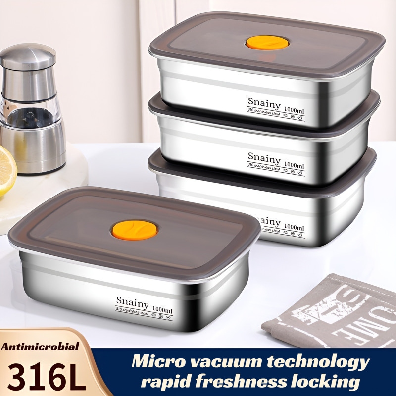Meal Prep Containers Xl - Premium Paslanmaz Çelik Gıda Sınıfı Öğle