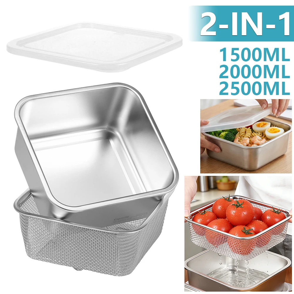 Meal Prep Rice - 2'si 1 Arada Paslanmaz Çelik Meyve