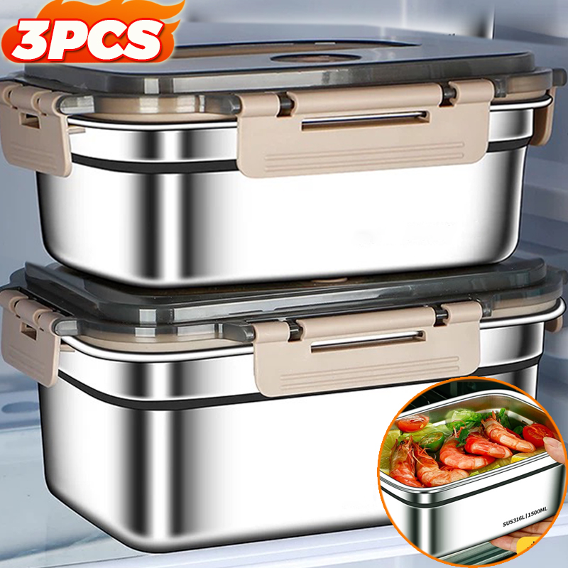 Stainless Bento Box - Büyük Kapasiteli Bento Kutusu Paslanmaz Çelik