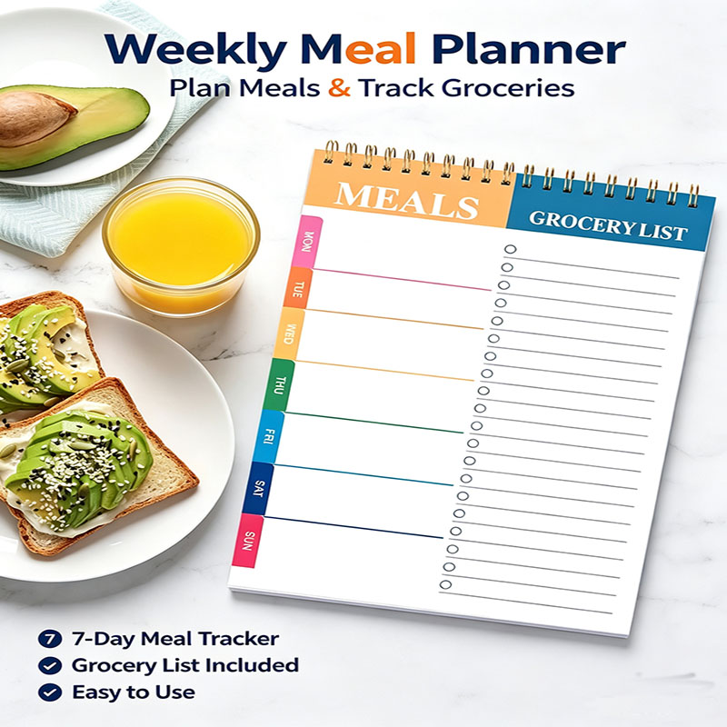 Food Prep Mat - Haftalık Yemek Planlayıcı Not Defteri 5.6x8.5
