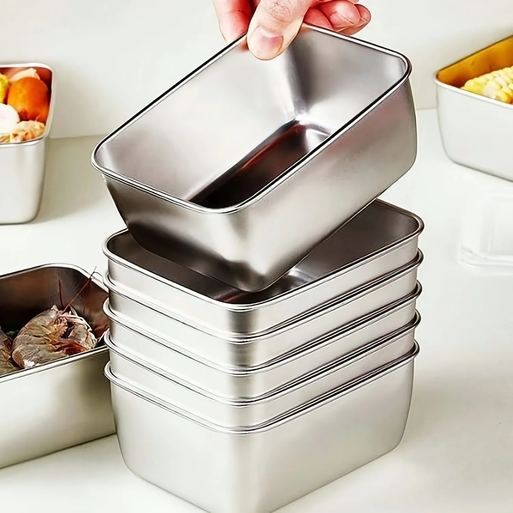 Meal Prep Containers Xl - 6 Parçalı Paslanmaz Çelik Yemek Kabı