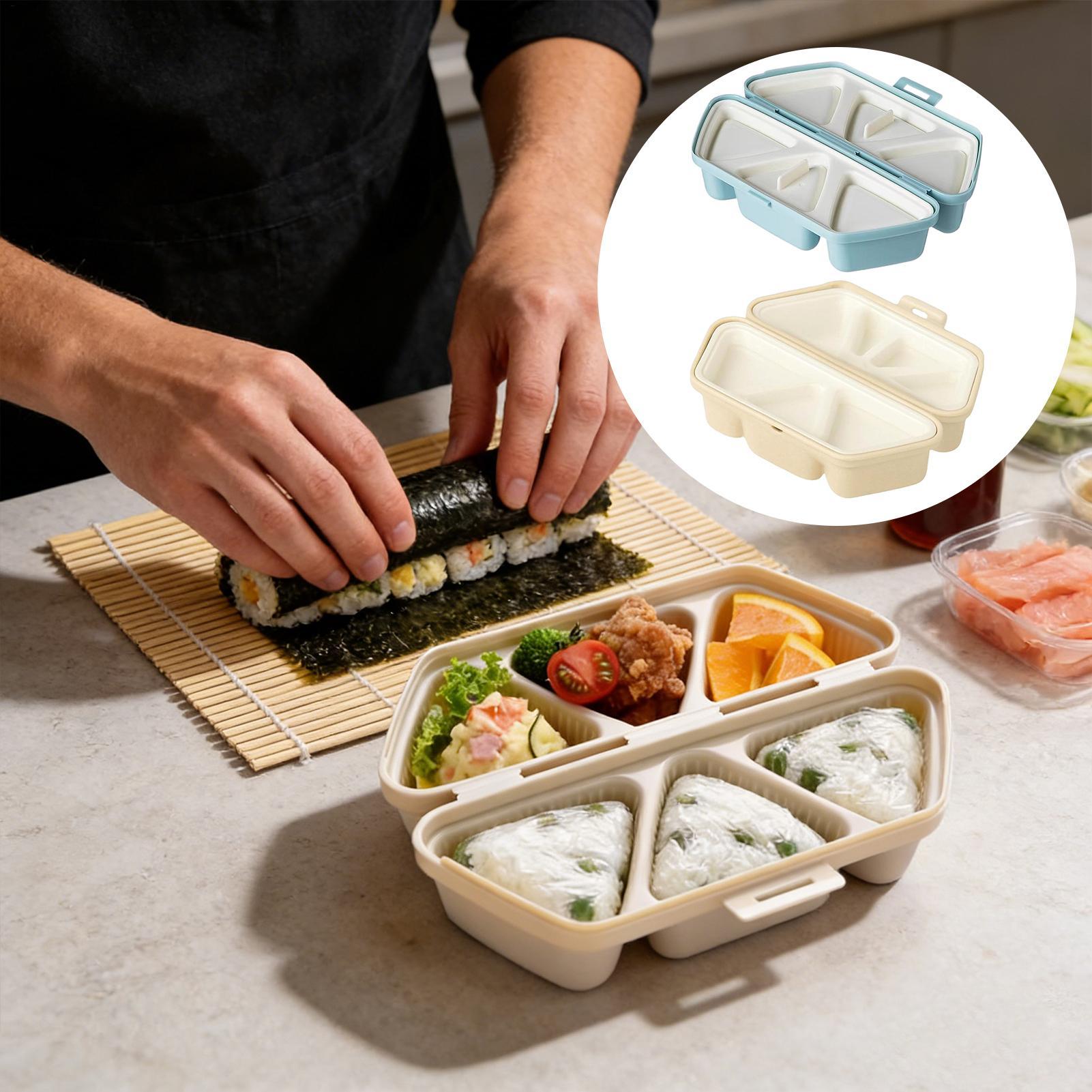 Meal Prep Rice - Suşi Kalıbı Yapıcı 6 Bölmeli Üçgen