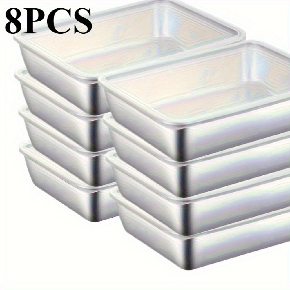 Meal Prep Containers Xl - 8 Parça Paslanmaz Çelik Saklama Kabı,