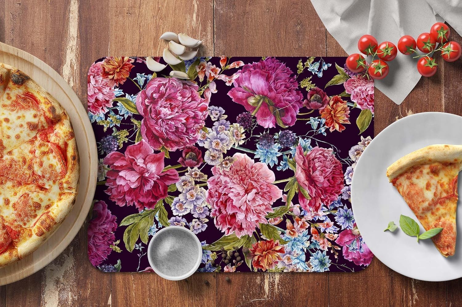 Mermer Mavi ve Altın Çiçekler  - Food Prep Mat incelemesi ve fiyatı