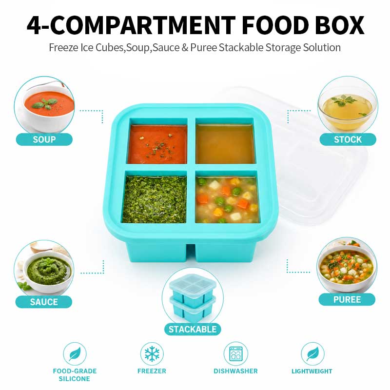 Silikon 4 Bölmeli Kapaklı Yiye - Meal Prep Easy incelemesi ve fiyatı