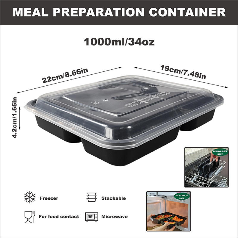 3 Bölmeli 34 Oz/1000 Ml, 12/35 - Meal Prep Dinners incelemesi ve fiyatı